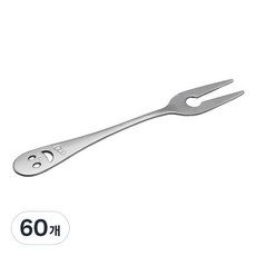 리본스마일 올샤틴 스텐 꼬지 포크 160mm (10개묶음) / 바베큐포크 꼬치포크 디저트포크, 60개