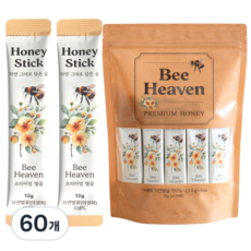 비헤븐 최상급 프리미엄 야생화 자연 꿀스틱, 60개, 12g