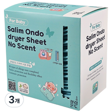 살림온도 건조기시트 무향 (No scent) 알러지26종 검사완료, 3개, 80매입