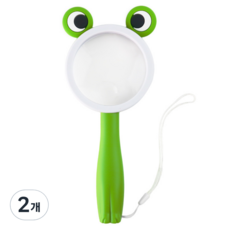 멜팅마켓 휴대용 손잡이형 돋보기, 그린, 2개