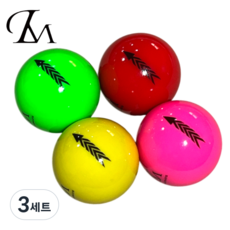 렌스메이트 파크골프공 비거리 직진성 파크공 파크볼, 3세트, 4개입, 4색상