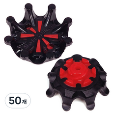 예코 골프화 징 스파이크 교체 FT3.0 타입, E(블랙+레드), 50개