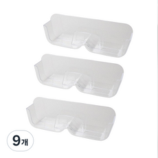 모아픽 부착식 안경 보관 거치대, 9개, 투명