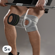 Giwalk 무릎보호대 관절 통증 완화 헬스 등산 축구 배구 농구 스포츠용, 그레이, 5개