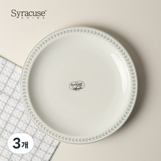 시라쿠스 뉴욕 가든 원형접시 23cm, 3개, 그레이