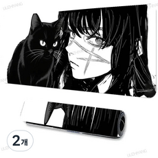 논슬립 초대형 사무용 게임용 가정용 마우스패드 400X900X3MM, 2개, 여자아이 1