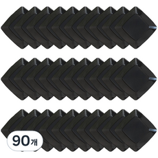 쓱싹 플라스틱 다회용 소스 접시 10cm, 90개, 라라 접시(블랙), 블랙