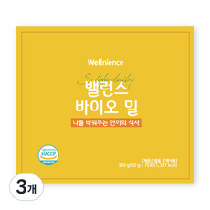 웰니언스 밸런스 바이오밀 단백질쉐이크 식사대용 고단백 곡물쉐이크, 3개