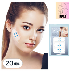 프프유 얼굴테이프 브이라인 눈꺼풀쳐짐, 20세트