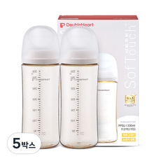더블하트 모유실감 모먼트 하루그레이 330ml 트윈팩(젖꼭지미포함), 5박스