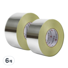 덕트 테이프 알루미늄 테이프 초강력 접착 테이프 폭50mm~폭75mm 100M 덕트자재, 폭75mm X 길이100M, 6개
