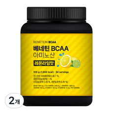 베네틴 BCAA 7000 필수 아미노산 보충제 레몬라임맛, 2개, 510g