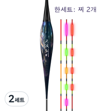 스마트 전자찌 낚시찌 변색찌 에너지 절감찌 예민찌 올림찌 민물찌, 2세트, 부력: 1.3g