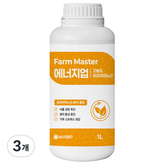 팜마스터 에너지업 고농축 식물영양제 유리아미노산 액상비료, 3개, 1L