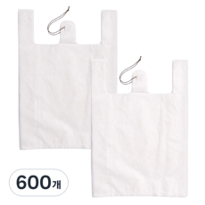 봉다리하우스 다용도 손잡이 배달 마트봉투 유백, 20L, 600개