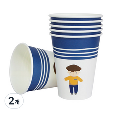피플스파티 파티컵 240ml 죠이죠이 18P, 블루, 2개