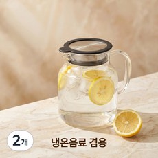 Solunasuwa 내열유리 티포트 직화가능 냉장고 가능 스텐캡, 2개, 900ml, 투명 2개, 900ml, 투명