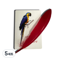 JL매직 카드 위에서 스르륵 움직이는 깃털쇼 살아있는 깃털 마술 무빙페더, 5세트