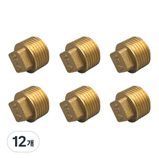 JG철물스토어 (정품) 국산 황동 신주 15A 매꾸라 1/2인치 메꾸라 마개, 12개