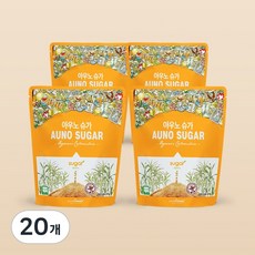 아우노슈가 5개 비정제원당 유기농 설탕 사탕수수원당, 20개, 320g