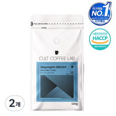컬트커피랩 디카페인 콜롬비아후일라 슈가케인 너티초코 카라멜 데이나잇 싱글오리진 원두, 홀빈(분쇄안함), 500g, 2개