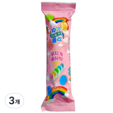 마카롱 닮은 슈가롤리 무지개 솜사탕 12g, 3개