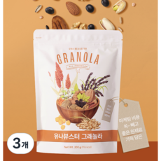 유나뷰스터 그래놀라 무설탕 Una Beauster Granola, 200g, 3개