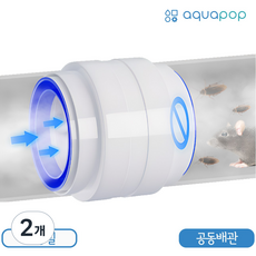 아쿠아팝 환풍기 트랩 역류방지 담배냄새 안나커버 + 알루미늄 테이프 4m, 2개