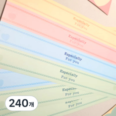 핸드 메이드 땡큐 도시락 띠스티커 띠지 스티커 포장 데코 롱타입, 240개, 8. 포유 파스텔 띠스티커