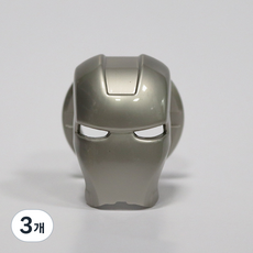 아이언맨 스타트버튼 커버 메탈 자동차 시동버튼, 3개, 그레이