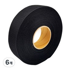 폭 5cm 국산 잘라쓰는 전선정리 암수한몸 양면벨크로타이 검정색 일반형, 6개, 10미터