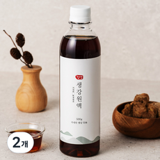 국내산 100% 정생 생강원액 생강청, 2개, 500g