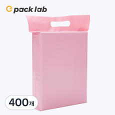 epacklab LDPE 0.07T 두꺼운 택배봉투 핑크 손잡이형 방수 포장봉투 강력접착 찢김방지 쇼핑몰 택배용, 400개