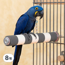 앵무새 발톱갈이 스톤 횃대, 8개, 그레이