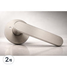 국산 항균 도체 201 녹 변색없는 니켈무광 버튼잠금 방문손잡이 레버 도어락 시공편리, 2개, 무광그레이