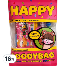 은행놀이구디백 KC인증 유치원 어린이집 생일선물 답례품, 16개, 혼합색상