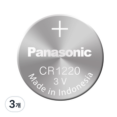파나소닉 CR1220(1알) 3V 리튬전지 건전지, 3개, 1개입