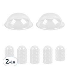 투명 플라스틱 반구 pvc반구 50개, 2세트, 투명 소 9cm 50개