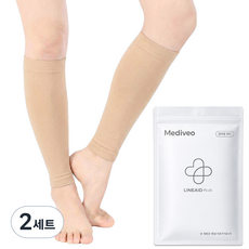메디비오 의료용 압박스타킹 종아리 압박밴드, 종아리/무릎형, 2세트