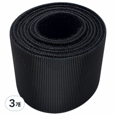폭 5cm 국산 잘라쓰는 전선정리 암수한몸 양면벨크로타이 검정색, 슬림형 1미터, 3개