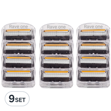 2025년 신형 5중 면도날 24입 대용량 세트 고급형 정밀날 질레트 호환용, 25년 신형 질레트 호환 5중 면도날, 혼합 색상, 9SET