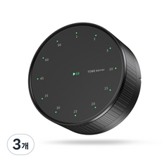 Owalch 뽀모도로타이머 스터디 무소음 타임타이머 시계 자석타이머, 3개, 블랙 시리즈