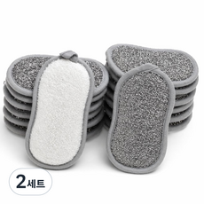 뽀송가 말려쓰는 주방수세미 무흠집 양면수세미(위생건조 집게 포함), 2세트, 15개