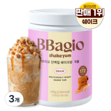 바지오 단백질 쉐이크얌 대용량 곡물, 3개, 540g