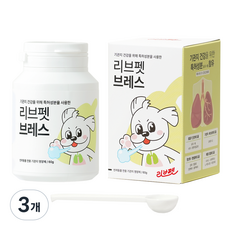 리브펫 반려동물 브레스 영양제, 60g, 호흡기/기관지, 3개
