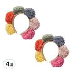 리빙듀오 파티 머리띠 인생네컷 소품 생일 할로윈 놀이공원, 4개, 칼라방울 머리띠