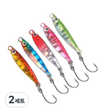에이린 마이크로 메탈지그 5개 1세트 1.5g 3.5g 송어 산천어 꺽지 볼락 우럭 전갱이 고등어 아징 루어 낚시 라이트게임, 2세트, 5종류