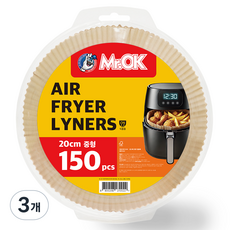 미스터오케이 에어프라이어 종이호일, 20cm, 150개입, 3개