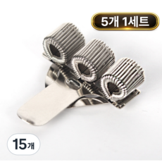 토브몰 스프링 볼펜홀더 클립형 3홀타입, 15개, 실버