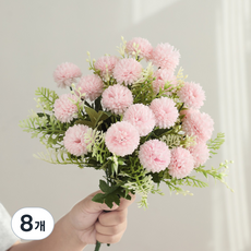 다이리슨 풍성한 퐁퐁국화 조화부쉬 4p 20꽃송이, 8개, 핑크